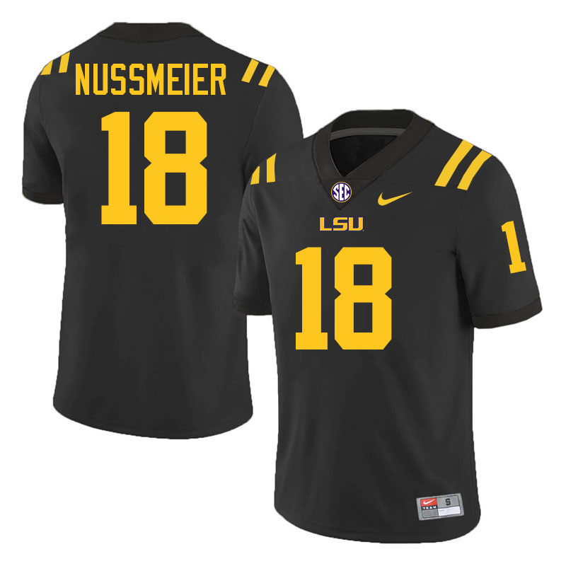 #18 Garrett Nussmeier LSU Tigers Jersey,Louisiana State University Tigers Football Jersey-Black